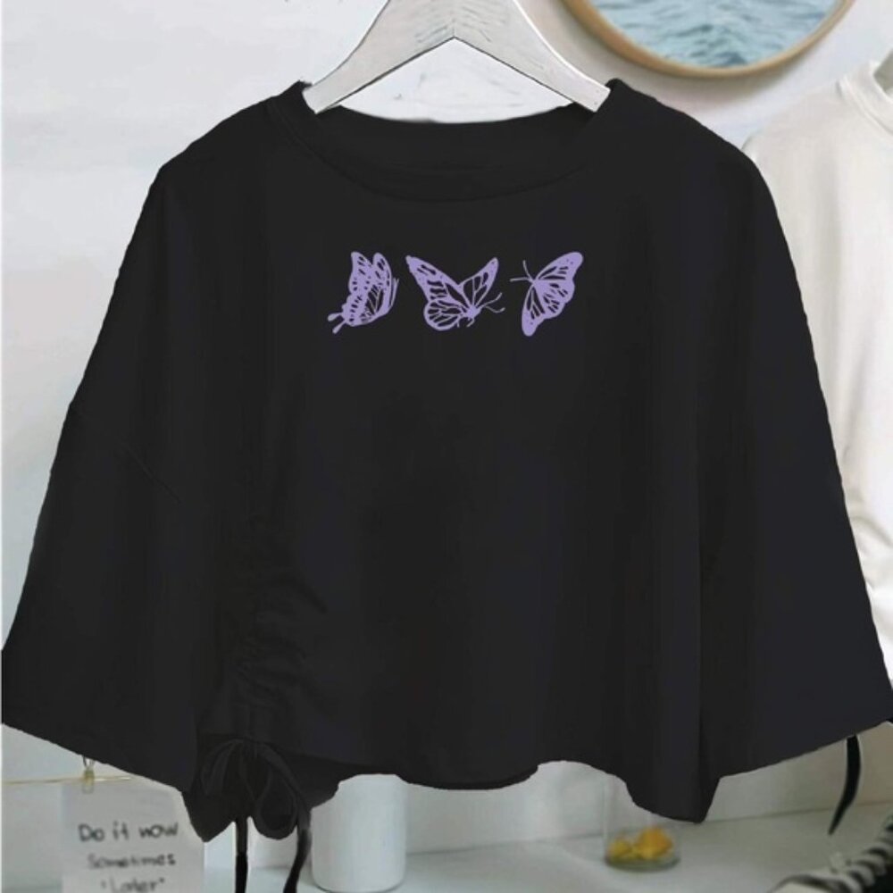 🍋 Printed short-sleeved shirt Retro style Dropped shoulders and sleeves